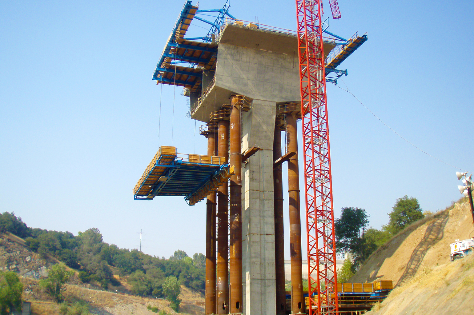 Folsom Dam bypass bridge sacramento california